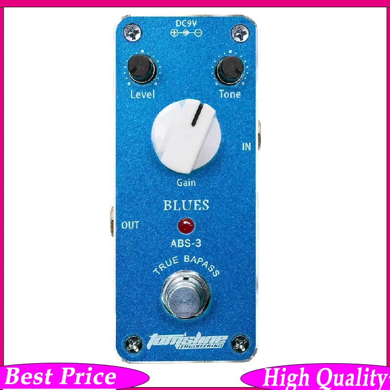 

Педаль эффектов для гитары Aroma ABS-3 Mini Analogue Blues Electric Distortion, корпус из алюминиевого сплава, аксессуары для гитары