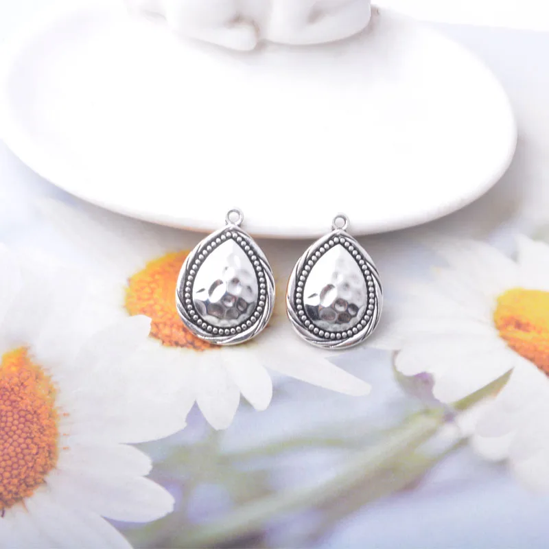 10 Stück Boho Zinklegierung Goldene Ohrringe mit Strass-Anhängern und Imitationsperlen, Runde Blumen-Sonnenblumen-Anhänger für DIY Damenohrringe – Detail 13