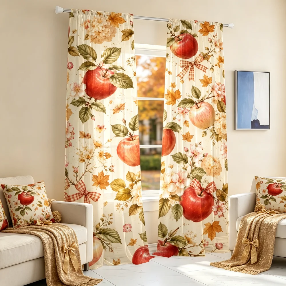 قطعتان من ستائر الخريف، بتصميم - مراجعة Curtain Rods وسعره