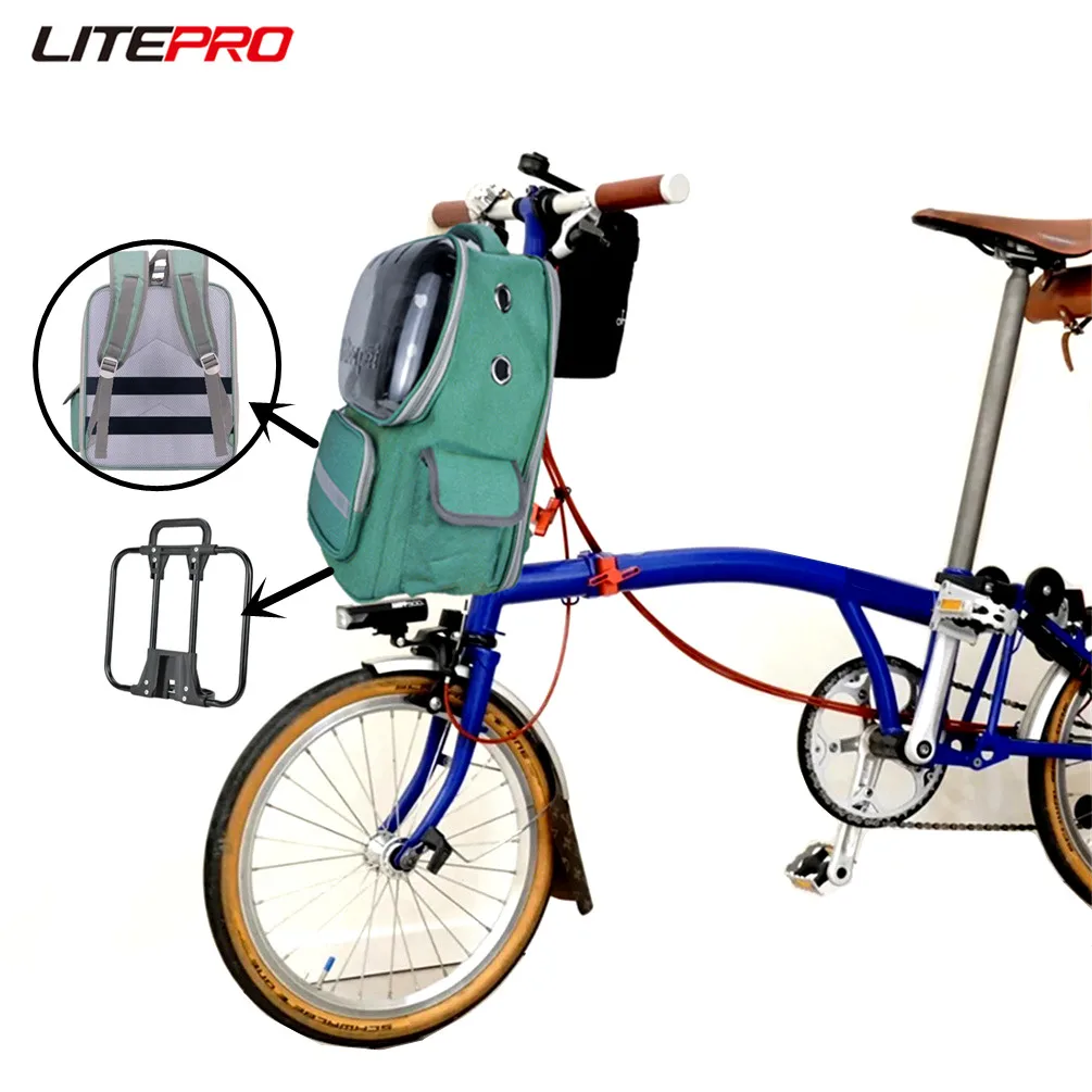 Litepro For Brompton Bicycle Portable Outdoor Travel Pet Carrier Backpack Bike Breathable Cat Dog Space Cabin Bag