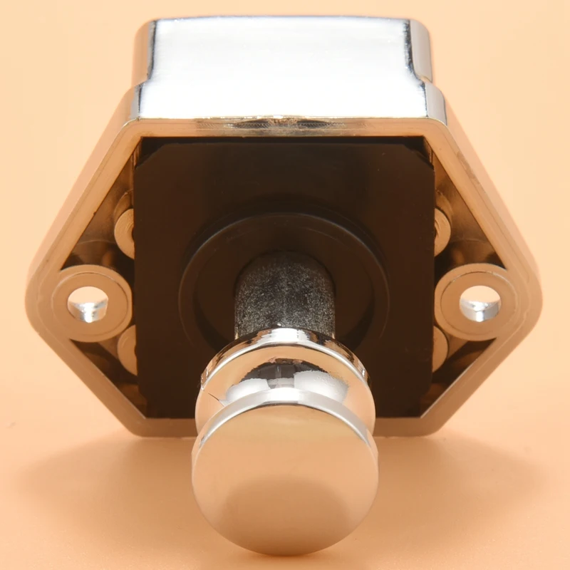 FULL-10 Pcs Push Button Keyless Lock Latch Cupboard Caravan Lock For RV Drawer Cabinet Doors Thickness 15-27Mm