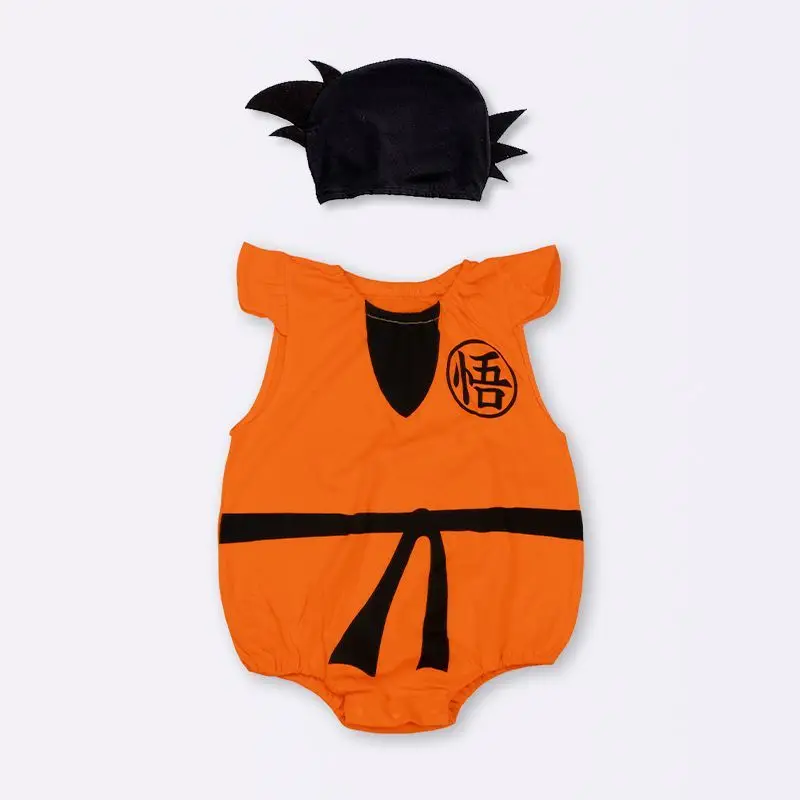 

Аксессуары для периферийной одежды Dragon Ball, детская одежда из чистого хлопка Wukong, тонкий комбинезон для фото новорожденных для мальчиков и девочек