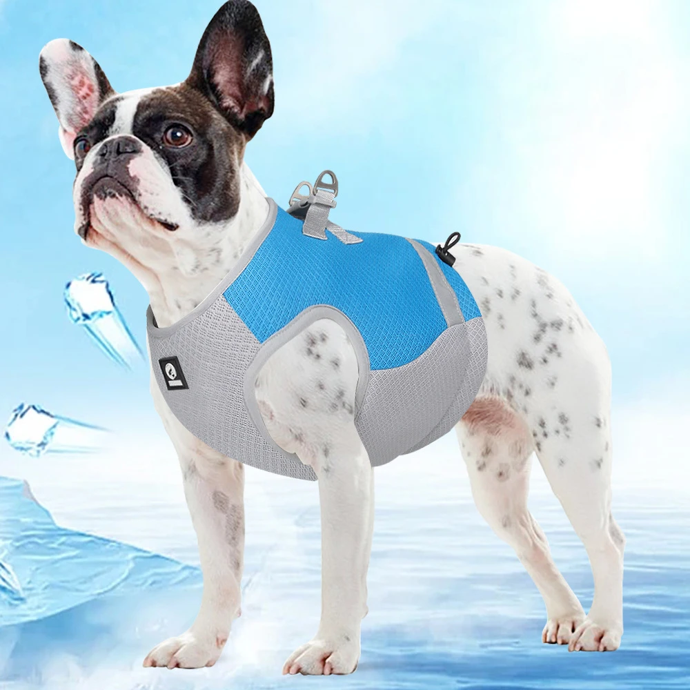 

Dog Cooling Vest Harness Summer Ice Cooling Clothing for Small Medium Dogs Breathable Dog Harnesses Clothes Pet Dogs Accessories