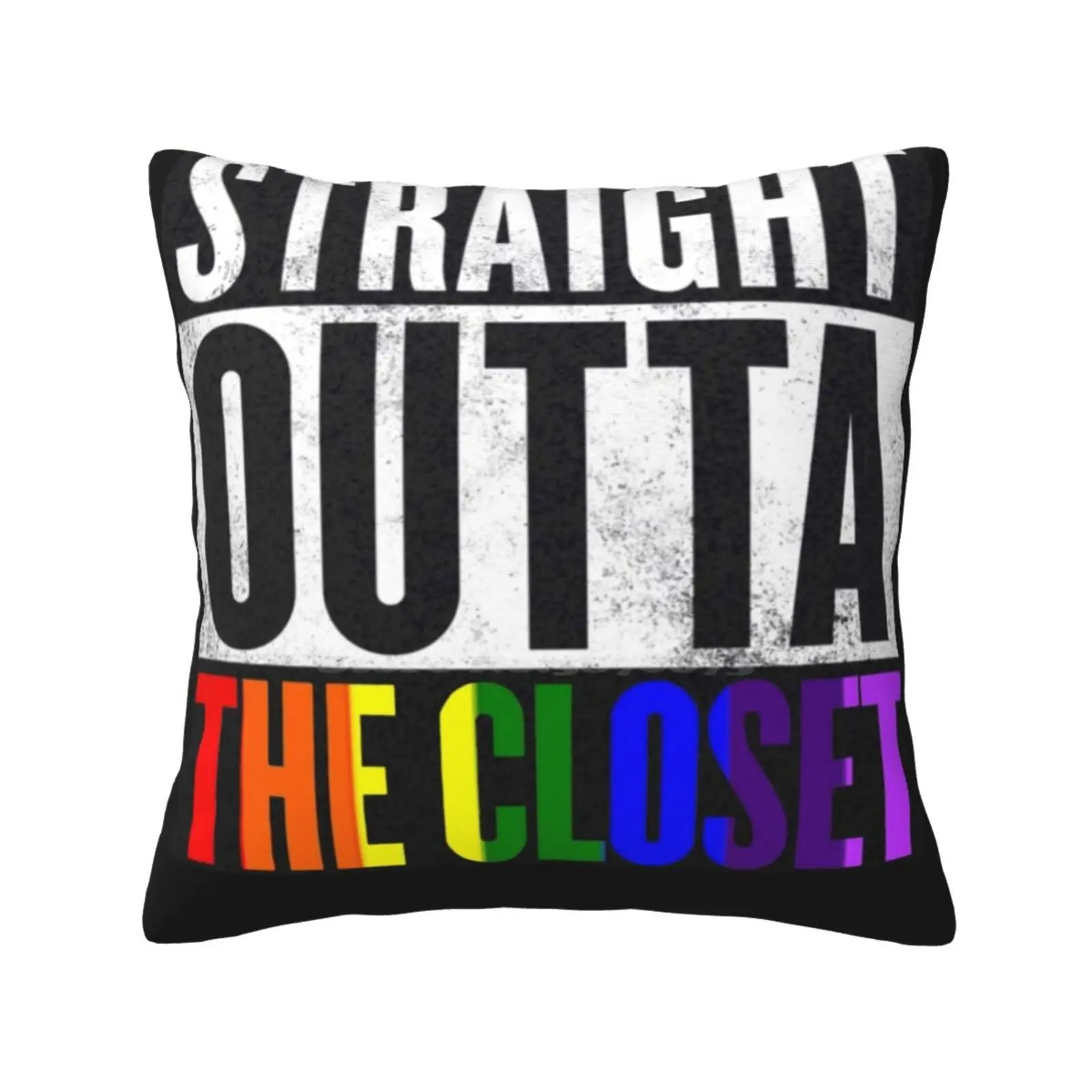 Straight Outta The Closet Bedroom Office Hug Pillowcase Straight Outta Compton Pride Coming Out Gay Lesbian Lgbt Movie