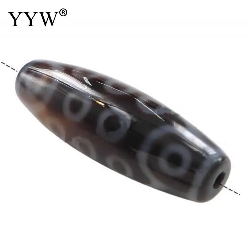 

Natural Tibetan Agate Onyx Dzi Beads Jewelry Making Beads Bulk Beads Oval Twenty One Eyed Two Tone 38x12mm DIY Necklace Bracelet