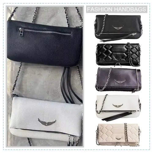 Imagen 2 del producto Bolso cruzado de moda con cadena nueva para mujer, bolso versátil con alas para mujer, bolso tipo sobre de alta calidad