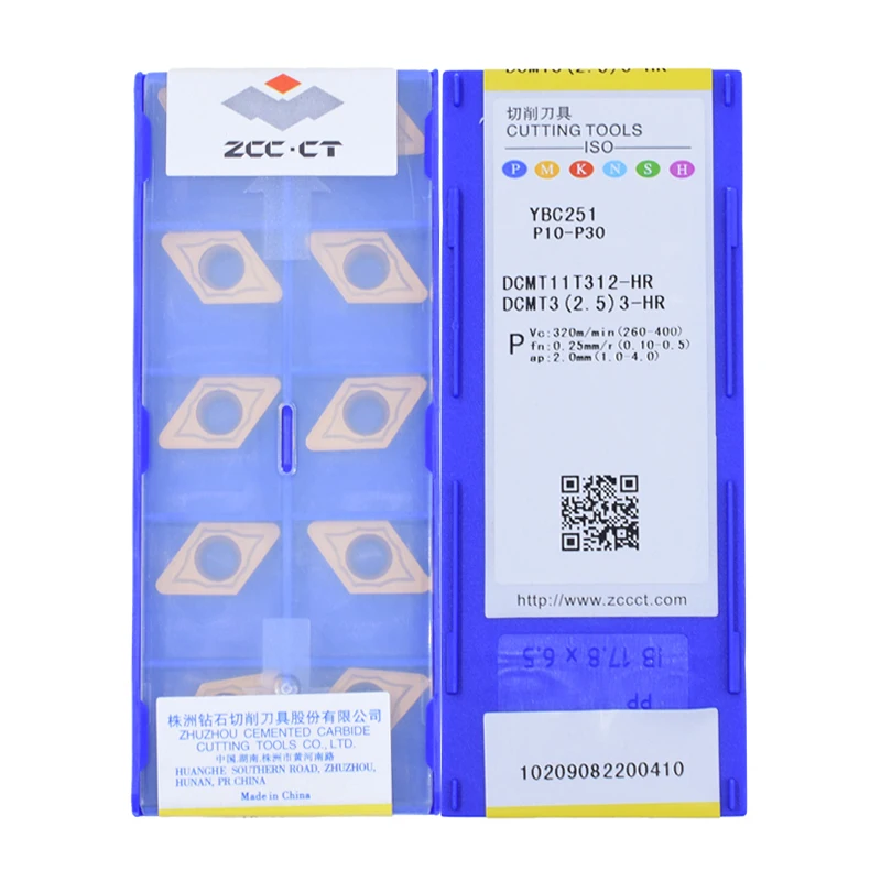 

Original ZCCCT DCMT11T312-HR YBC251 YBC252 YBC151 carbide insert for cutting tool