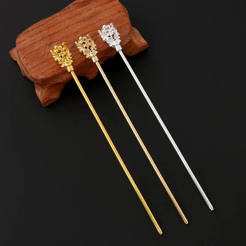 ヴィンテージ ヘアスティック 10 本 – 銅のラインストーンの箸、滑らかで耐久性があります。 |   結婚式/パーティー/プロム用アクセサリー