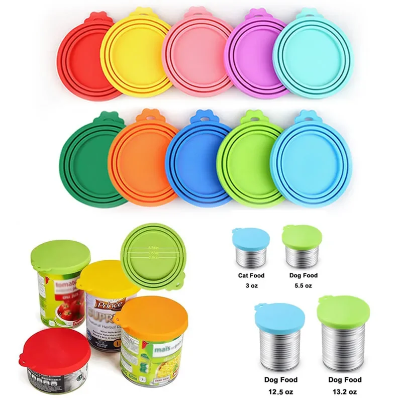 Silicone Canned Lid Sealed Feeders Food Can Lid For Puppy Dog Cat Storage Top Cap Reusable Cover Lid Health Pet Daily Supplies