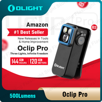 Olight Oclip Pro 500 Lumens Clip on Flashlight with Floodlight Spotlight and Red Light，USB-C Charging Cable,Battery Included