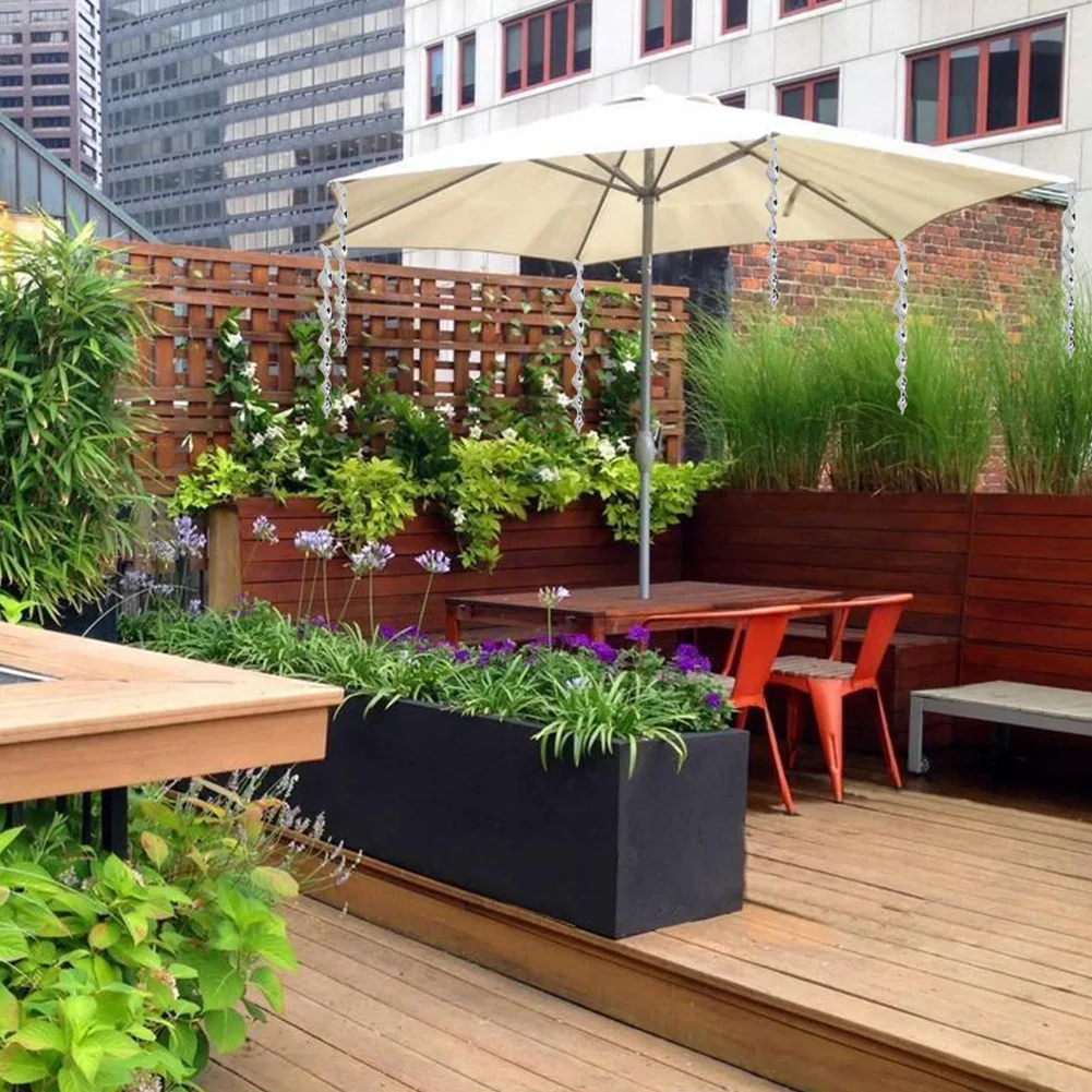 أعواد طارد الطيور حديقة ساحة الميدان معلقة حماية المحاصيل دوامة تصميم في الهواء الطلق طارد رادع ديكور الحفلات #5