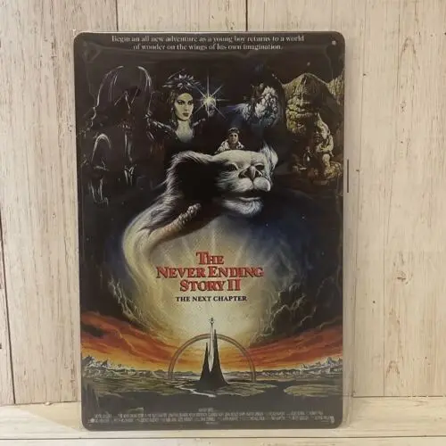 The Never Ending Story 2 Poster Metal Sign The Next Chapter VHS Cover Art Decor-Aluminum-tin sign