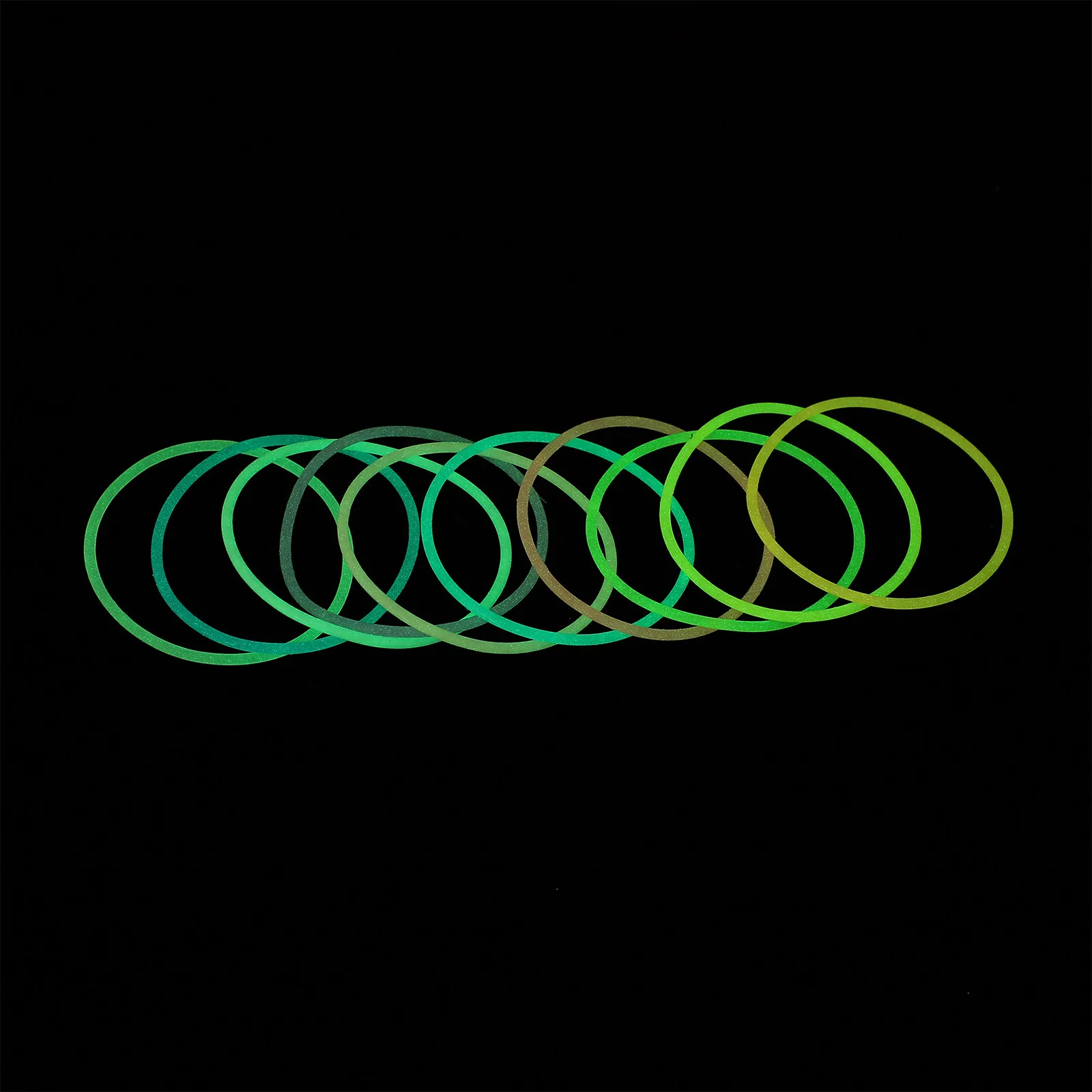 

30Pcs Night Glow Silicone Rubber Bands Fine Bracelet Hair Tie Multi-Use Wrist Circle Decorative Silicone Bands