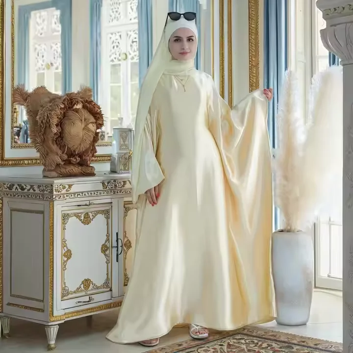 

Eid Djellaba Shiny Abayas for Women Muslim Dress Modest Prayer Robe Arabic Gown Marocain Caftan Ramadan Jalabiya Islamic Kaftan