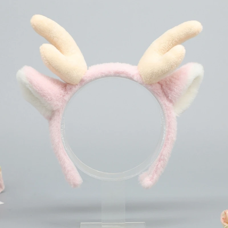 Y166 Cameriera Hairhoop Antler Ear Hairband Giochi imitazione Fascia per capelli Costume Hairhoop Ragazza Festa a tema