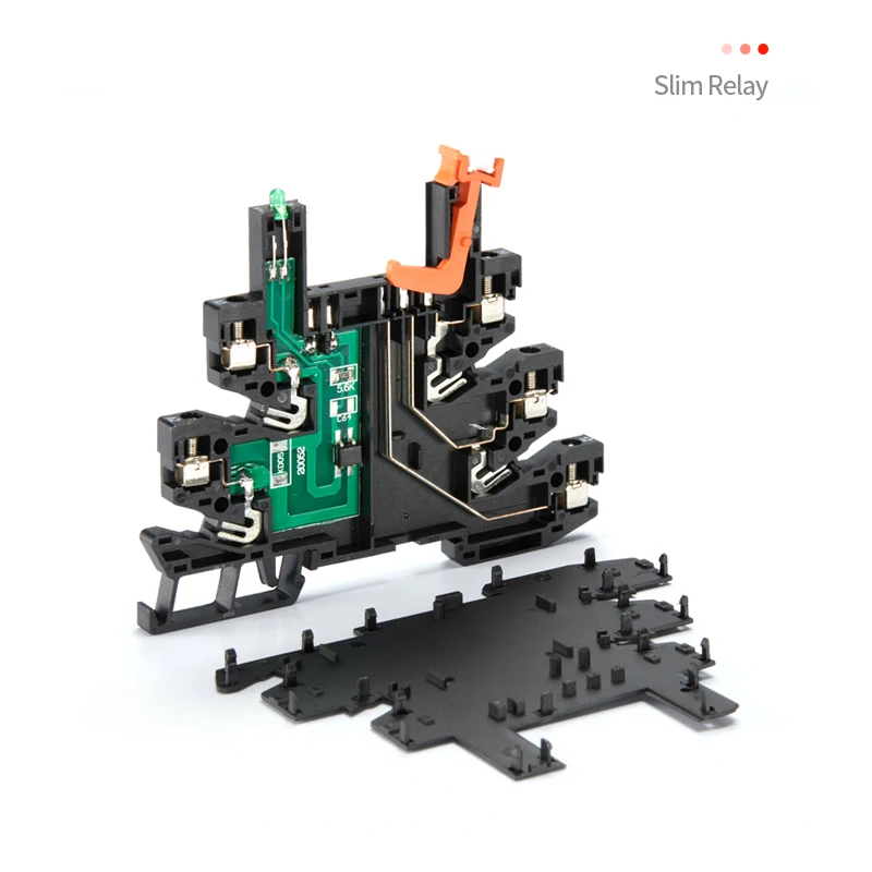 ENMG 1Pcs Slim Relay Modules DIN-Rail SSR Solid State Relay Integrated PCB 6A 2A DC Control DC AC 5V 12V 24V 220V Mount Power 41