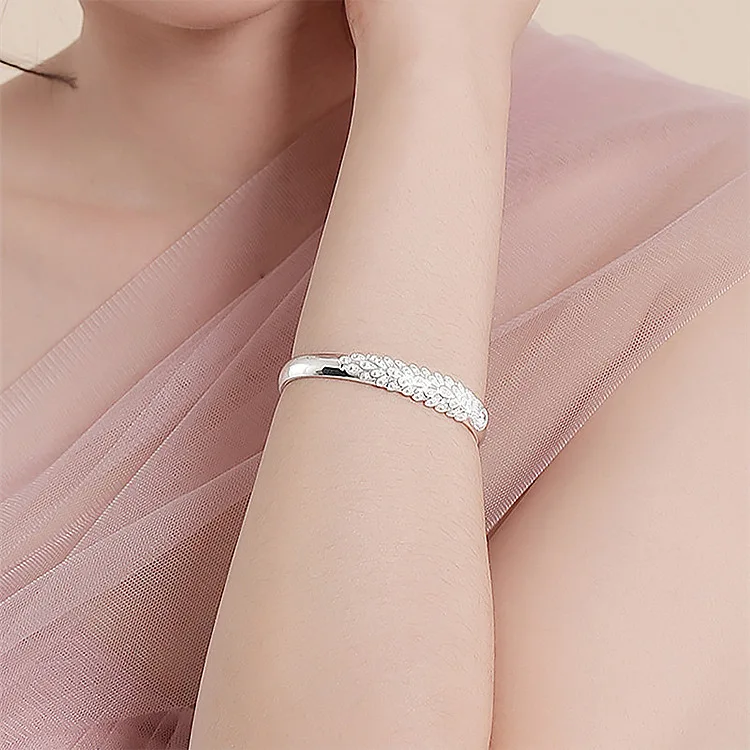 

Open Peacock 925 Silver Bracelet Women's Fashion Boutique Noble Jewelry Wedding Accessories Young Adjustable Bracelet