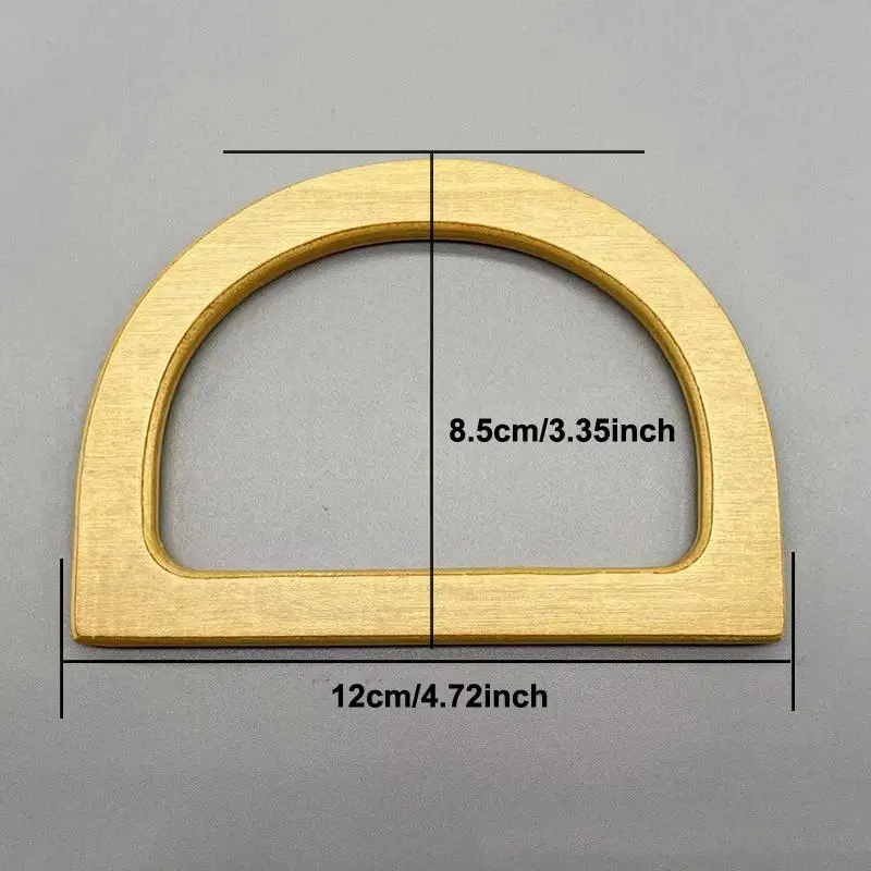 1 Stück Holz-Halbkreis-D-förmiger Taschengriff, Gehäkelte Taschengriffe, Ersatz für DIY-Handtaschen, Geldbörsen, Gepäck, Handgefertigter Griff – Detail 11