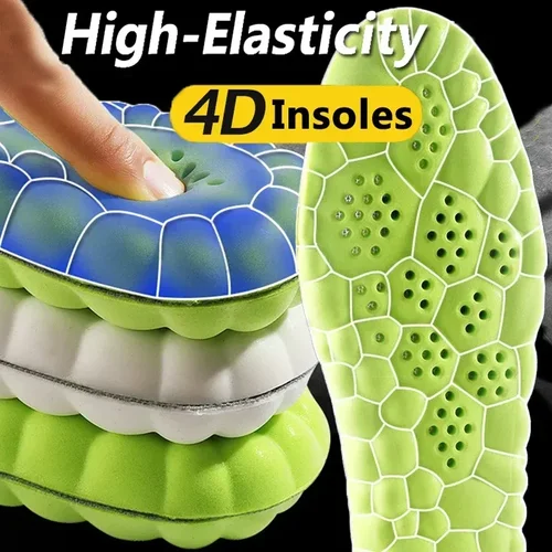 4D 마사지 신발 깔창 발 실행 바구니 신발 밑창 아치 지지대 정형 외과 삽입에 대 한 슈퍼 소프트 라텍스 스포츠 깔창 