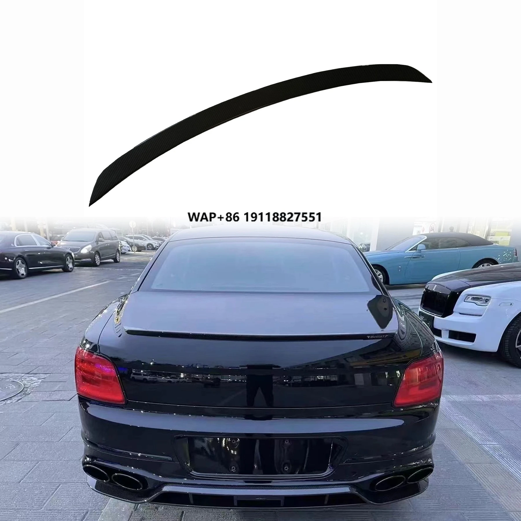 

Flying Spur Rear Spoiler Wing M Style Dry Carbon Fiber Body Kit Auto Parts Rear Wing for Flying Spur