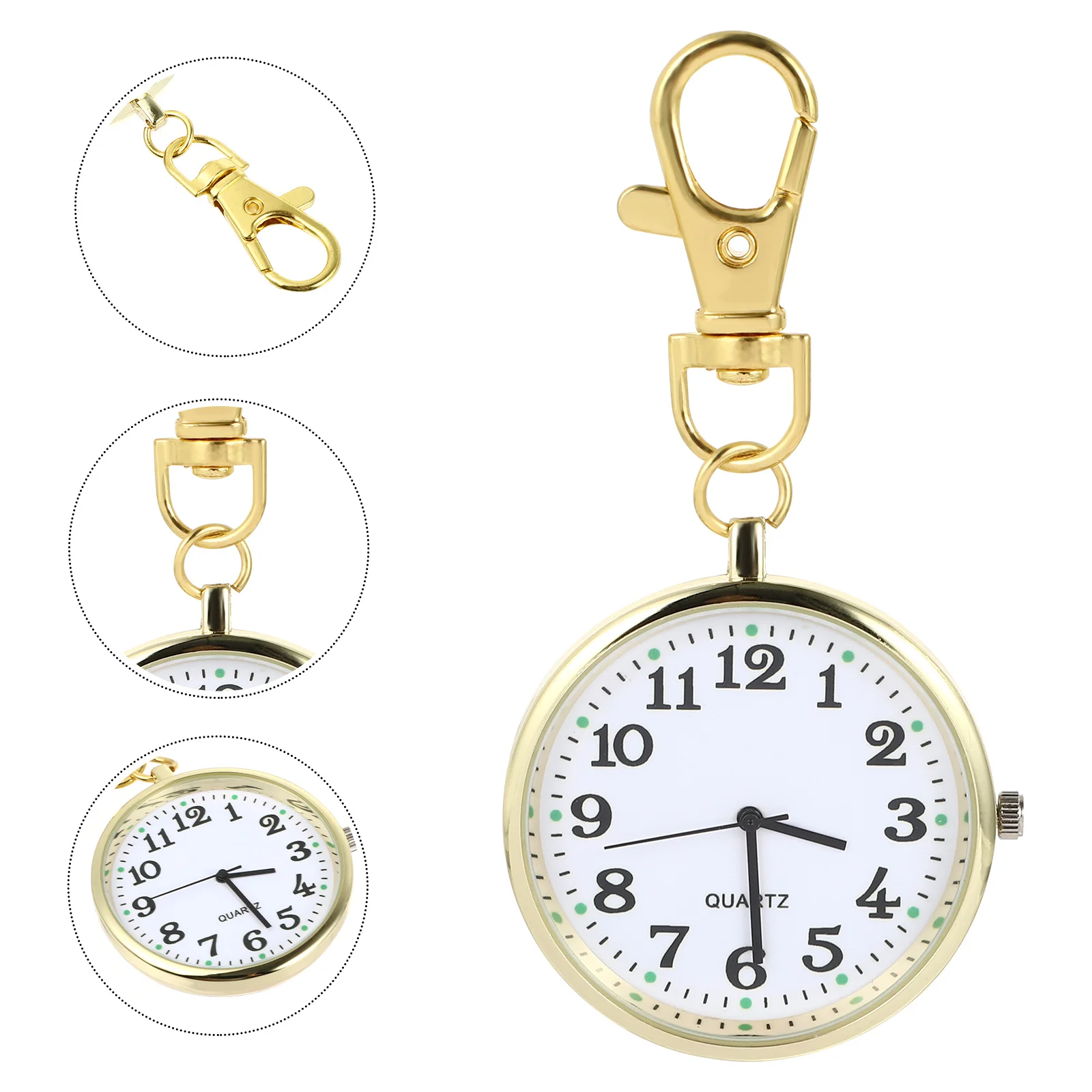 

Luminous Keychain Pocket Watch Large Dial Glow In The Dark Hanging Watch For Men Women Unisex Lightweight Comfortable Design