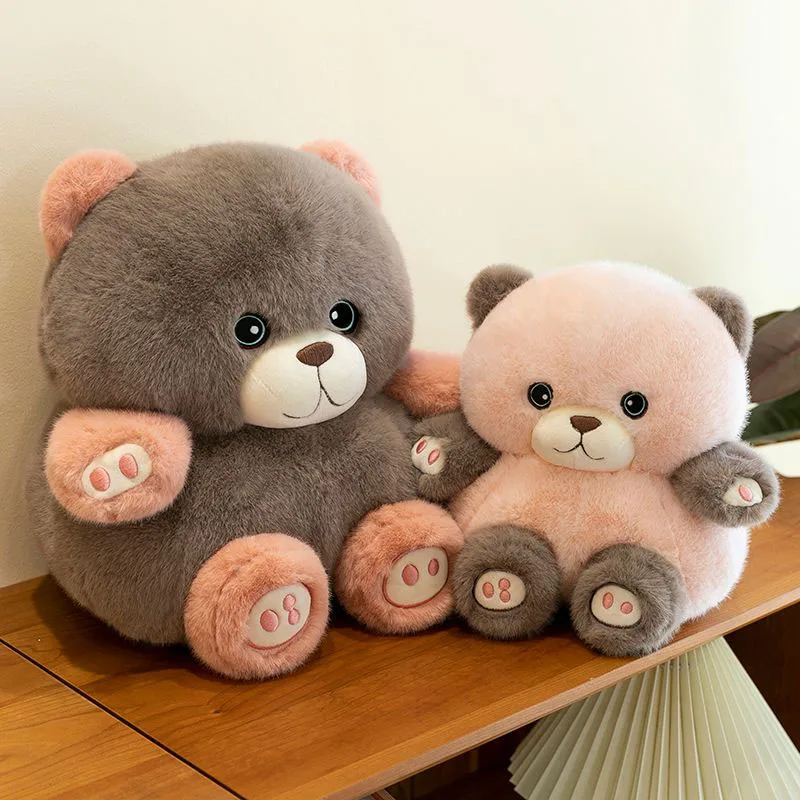 

Cute Round Plush Bear Toy Soft Stuffed Animal Fluffy Plush Pillow Cute Teddy Bear for Adults Birthday Gift Creativity Fluffy