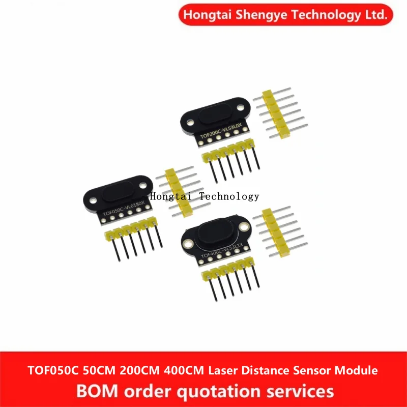 TOF050C 50CM 200CM 400CM VL6180 VL53L0X VL53L1X Laser Distance Sensor Module ToF Time of Flight Distance IIC Outputs DC3-5V