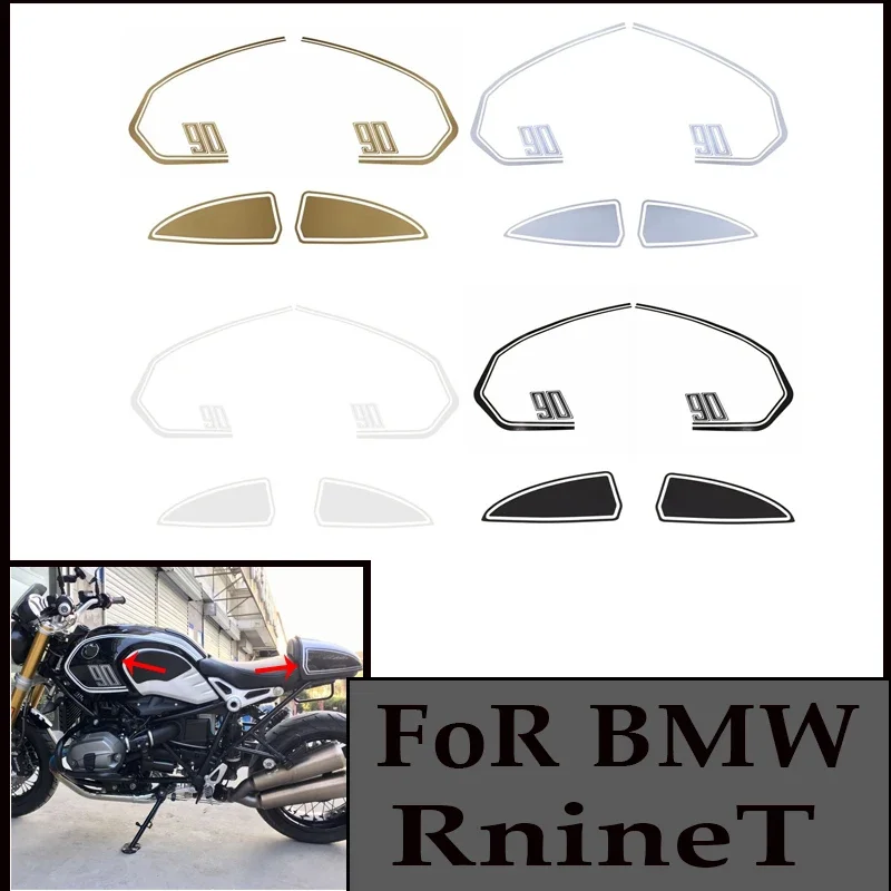 Fuel Tank Side Protection Pad Decal Sticker Anti‑Scratch Cover For BMW R nine T Pure Racer Scrambler Urban G/S Motorcycle