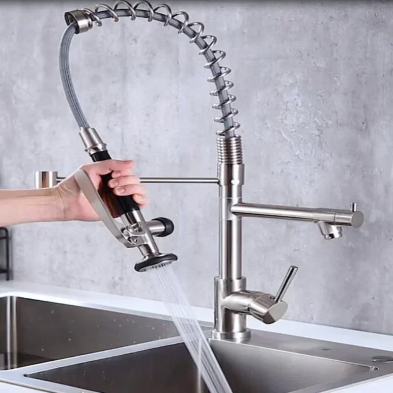 robinet-de-cuisine-en-laiton-avec-filtre-et-pulverisateur-extractible-360-finition-brossee-°-mitigeur-d'evier-a-double-mode-avec-filtre-a-eau-rotatif