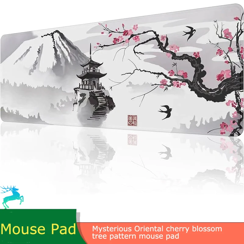 

Sakura Pattern Large Mouse Pad Gamer Big Mouse For Mat Computer Locking Edge Laptop The Keyboard Desk Mice Pad Rubber Cushion