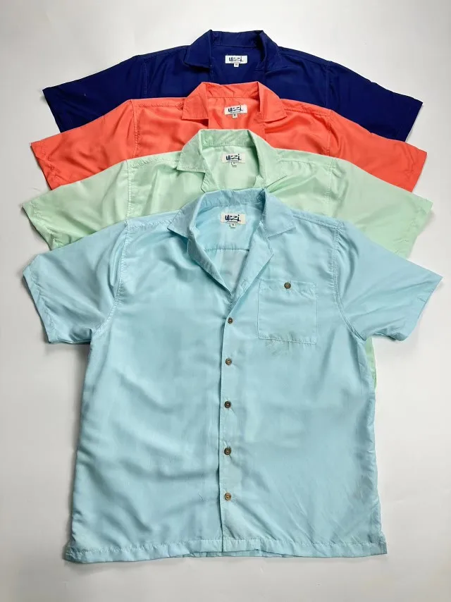 

Men's Summer Thin ort Sve irt Cuba Collar Loose Fit Outdoor Qui Dry Color f Sve irt Youth Faion