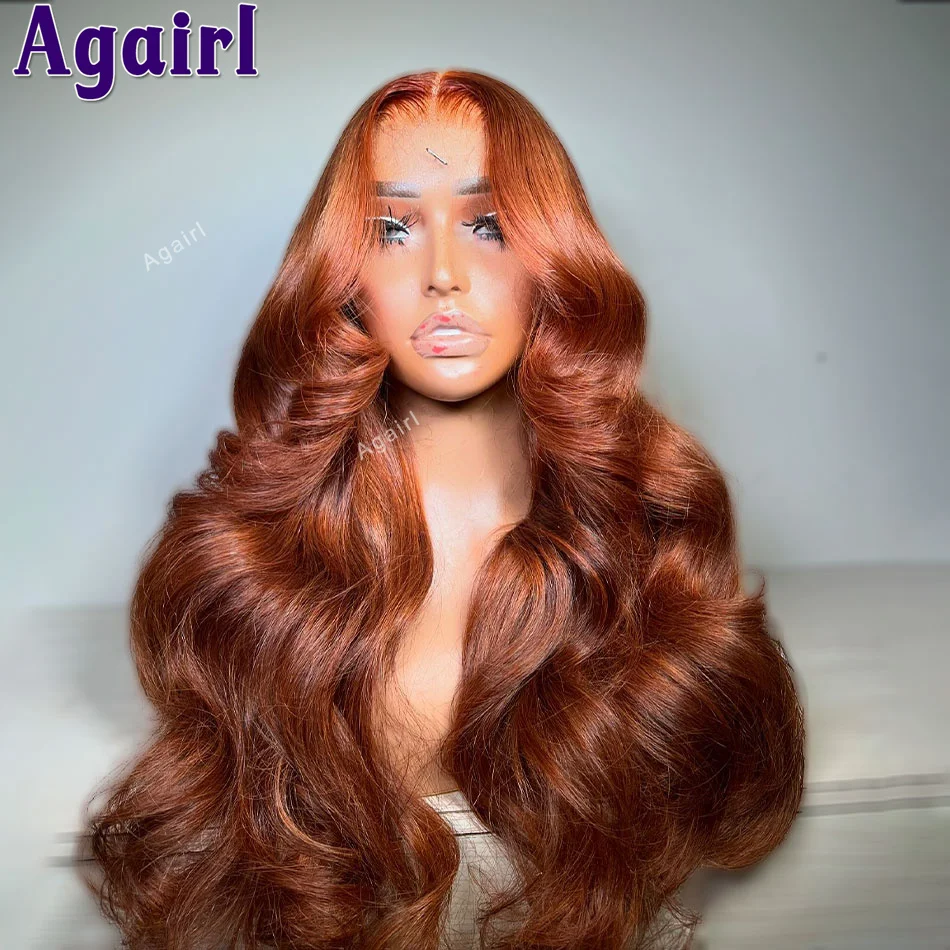 Cooper Ginger Brown Colored Lace Front Wig Human Hair 13x6  display picture 1