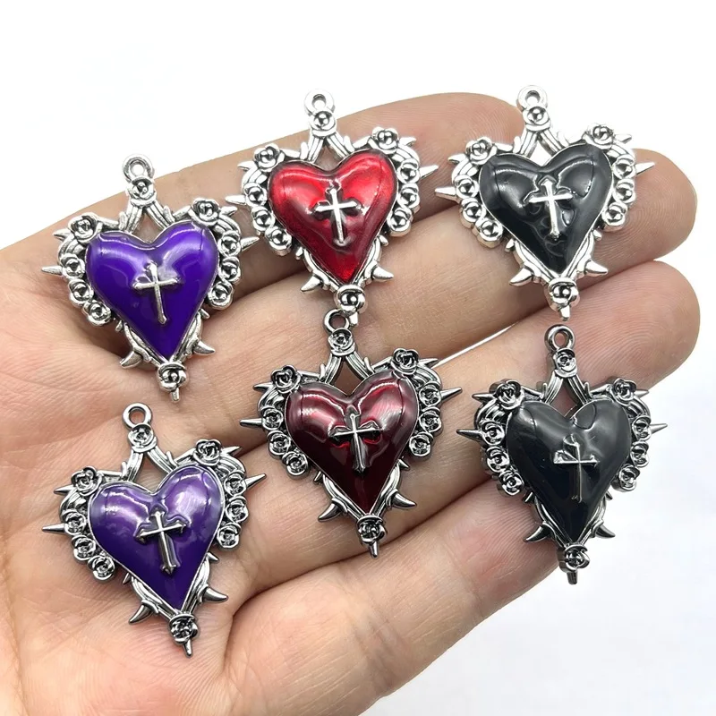 

12PCS Retro Dark Style Charms Personalized Cross Pendant for DIY Necklace Bracelet Accessories