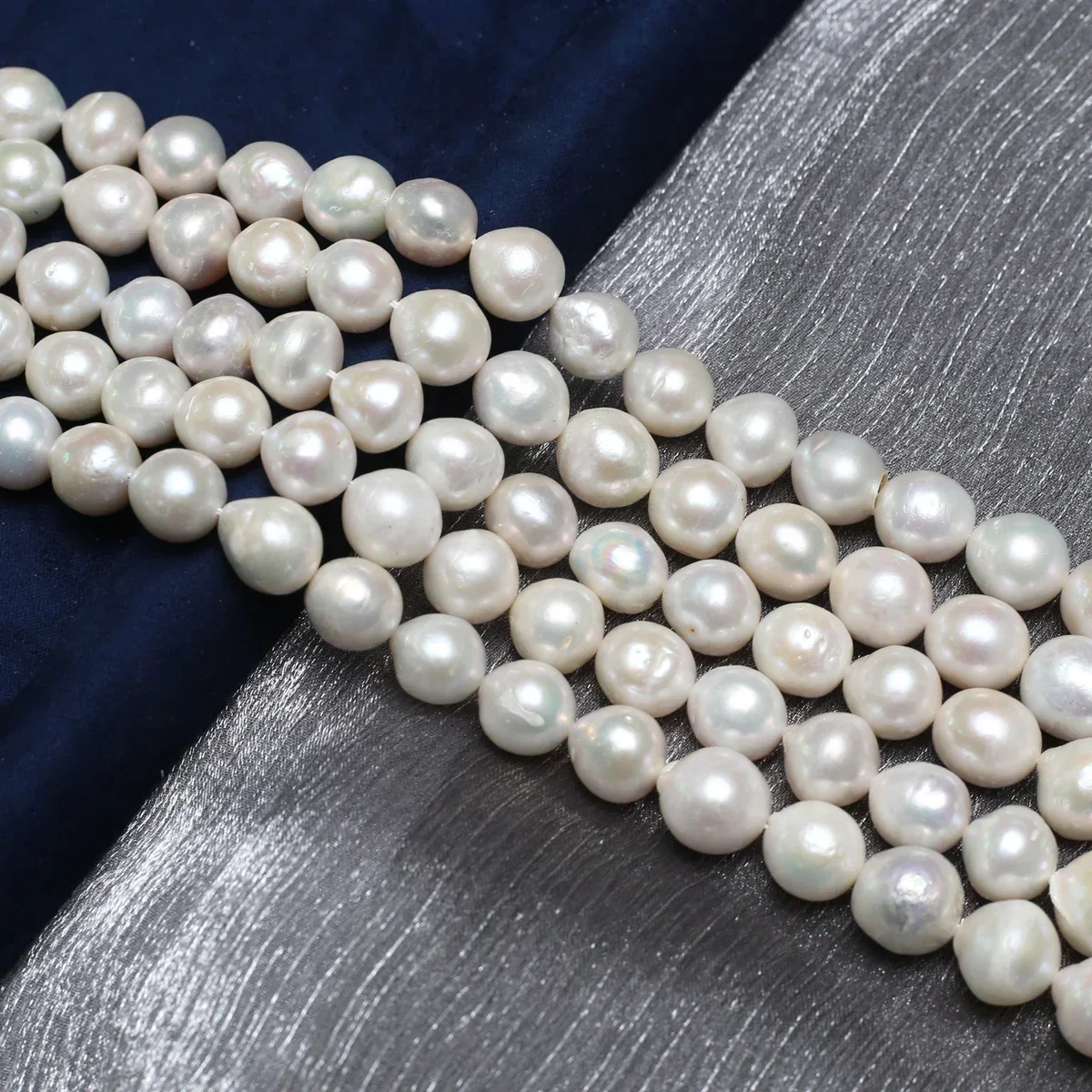 11-12mm AAA Natural Freshwater Pearl NearRound Baroque Edison Pearl Beads Jewelry Making DIY Necklace Bracelet Accessories Gift