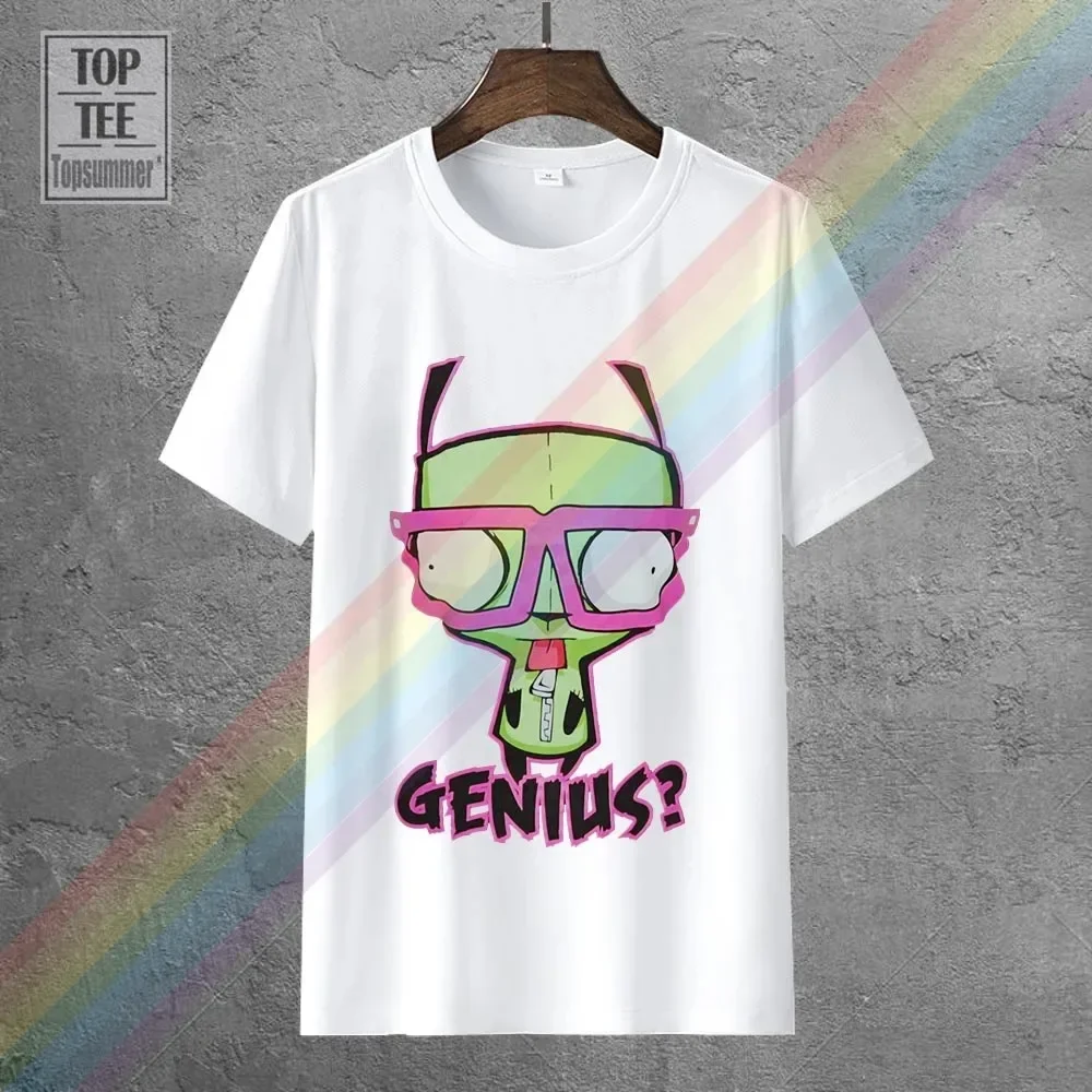 Invader Zim Girl Genius Anime PRINT 100% Cotton T-Shirt Men Women Short Sleeve Oversized T Shirt Summer Fashion CLOTHING Tops