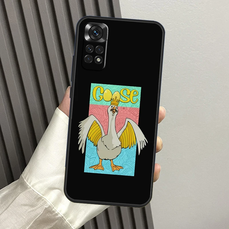 Funda de pato de ganso con dibujos animados para Xiaomi Redmi Note 14 Pro 13 12 11 10 9 11S 12S Redmi 14C 13C 15C 10C 12C 15 Funda