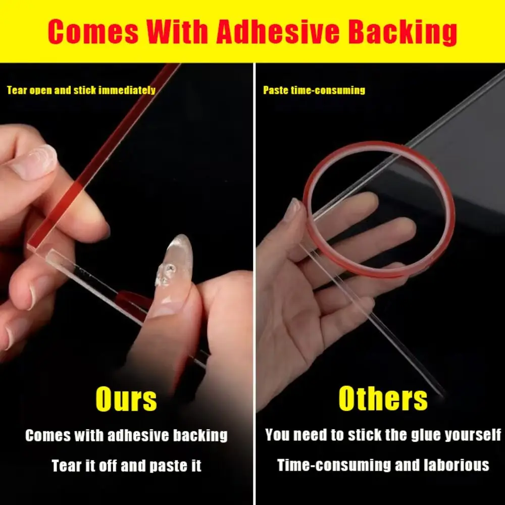Acrylic Label Holder Self-Adhesive Double Layer Card Holder Clear Multifunctional Price Tag Display Holder Card Display