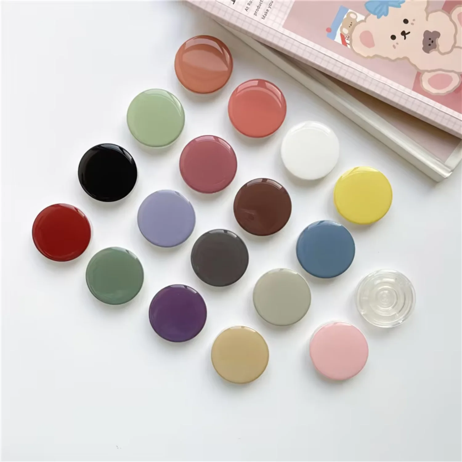 

샤오미 화웨이용 럭셔리 광택 휴대폰 소켓, 아이폰 15, 14, 12, 13, 접이식 스트레치 그립 톡 휴대폰