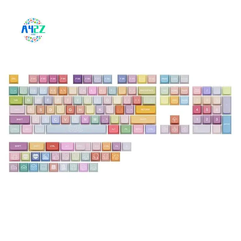 A42Z-133 Keys Bears PBT Keycap XDA Cute XDA Key Cap For MX Switche Mechanical Gaming Keyboard Caps
