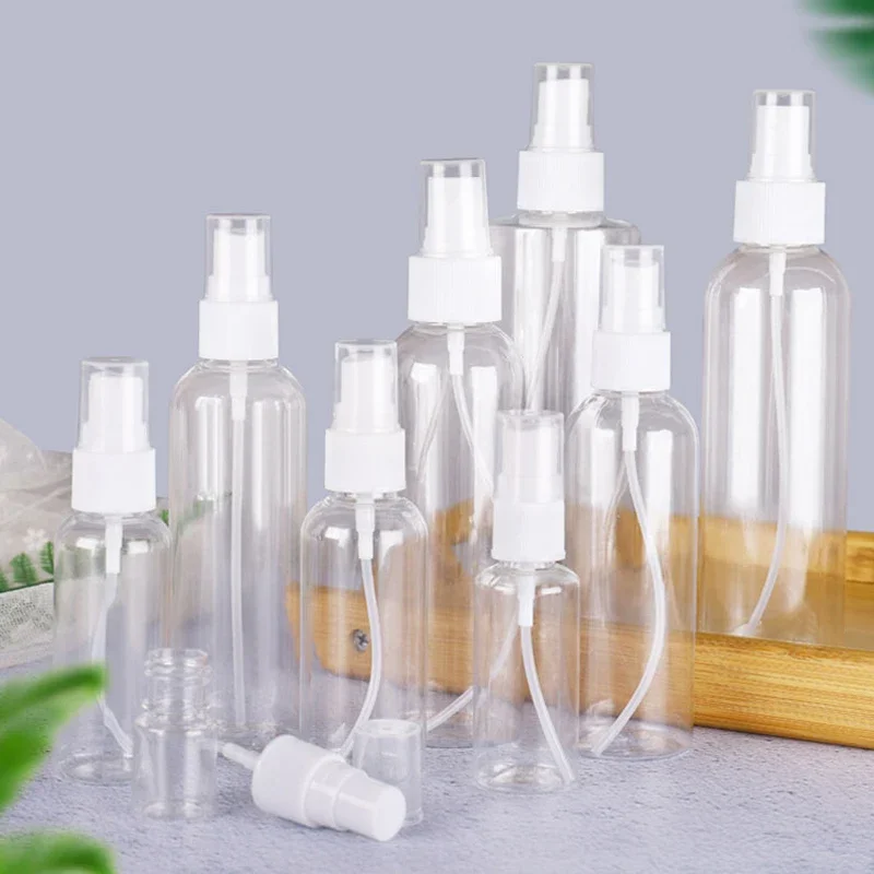 20/30/50/60/80/100ml Portable Empty Spray Bottle Transparent Plastic Refillable Bottles Atomizer Travel Skin Care Tool