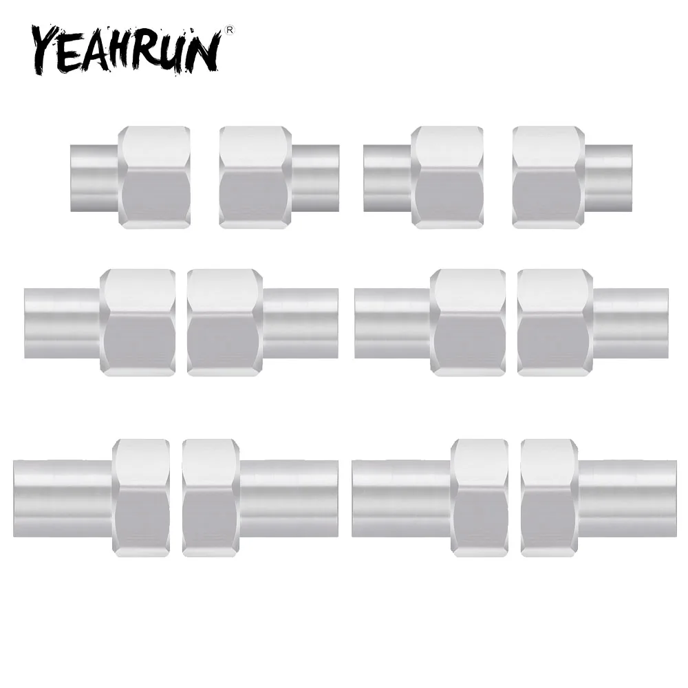 YEAHRUN 4Pcs/Set Stainless Steel Extended 2/3/5mm Wheel Hex Adapter for Axial SCX24 FCX24M 1/24 RC Car Upgrade Parts Accessories