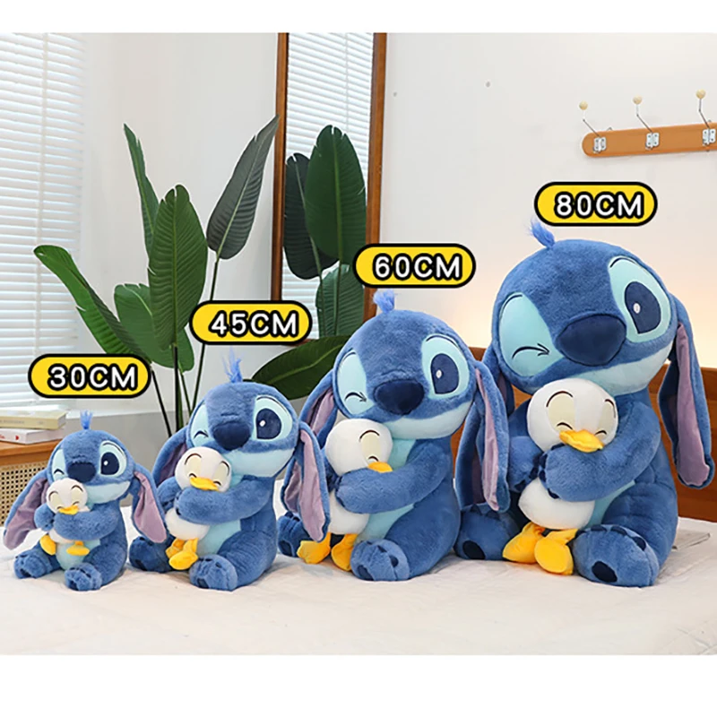 Disney Kawaii ตุ๊กตา Plush Lilo Stitch สินค้าของเล่นตุ๊กตาการ์ตูน Embrace Donald เป็ดตุ๊กตาตุ๊กตาอะนิเมะคอลเลกชันสาวของขวัญ