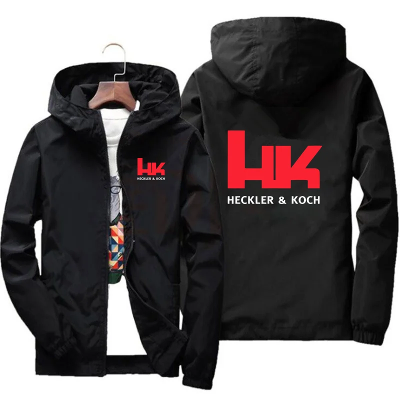 

Autumn Mens Heckler Koch Bomber Jackets Windproof Fashion Hk Heckler Koch Man Jacket Windbreaker Loose Coats Jackets Outwear