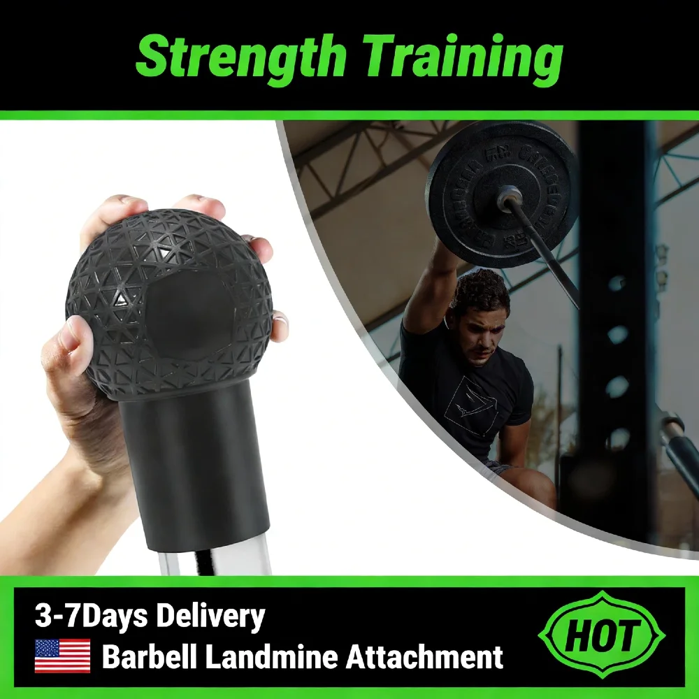 

Насадка для штанги Landmine T-Bar: аксессуар для гребли с Т-образной ручкой, вращение на 360 градусов, нескользящее основание для подтягиваний, бицепсов, приседаний, тренировки кора и всего тела