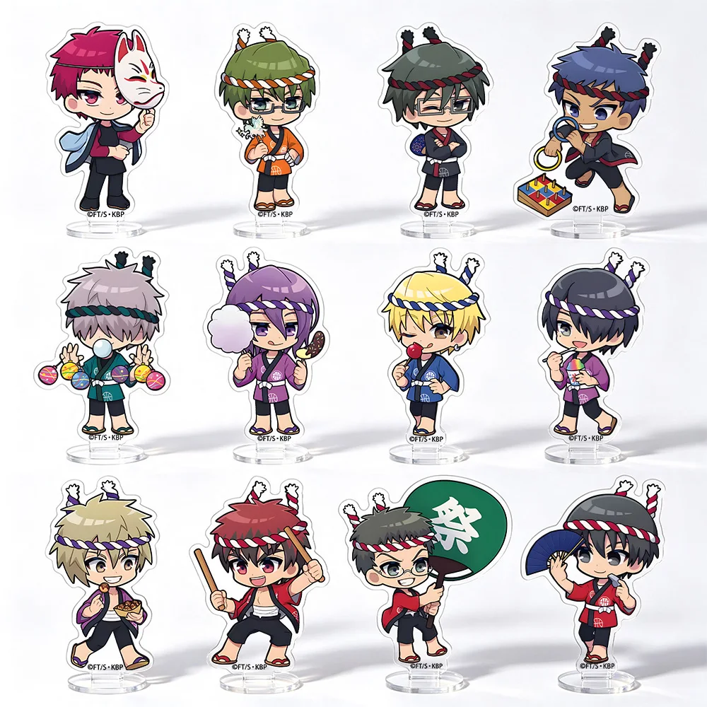 Kuroko`s Basketball Summer Festival Ver AKASHI SEIJURO  KUROKO TETSUYA KISE RYOTA TAKAO KAZUNARI Chibi Acrylic stand keychain