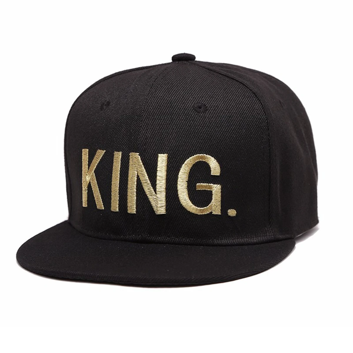 Unisex KING QUEEN Golden Thread Embroidery Hip-hop Hats Spring Autumn Outdoor Adjustable Casual Baseball Caps Sunscreen Hat