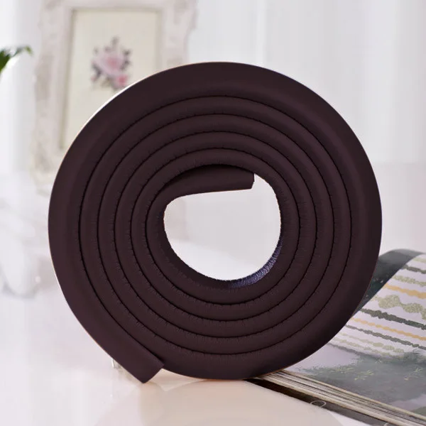 

2 м детский защитный угловой щиток для стола, утолщенный коричневый NBR, полоса для предотвращения столкновений, защитный бампер для стола, стены шкафа, детская безопасность