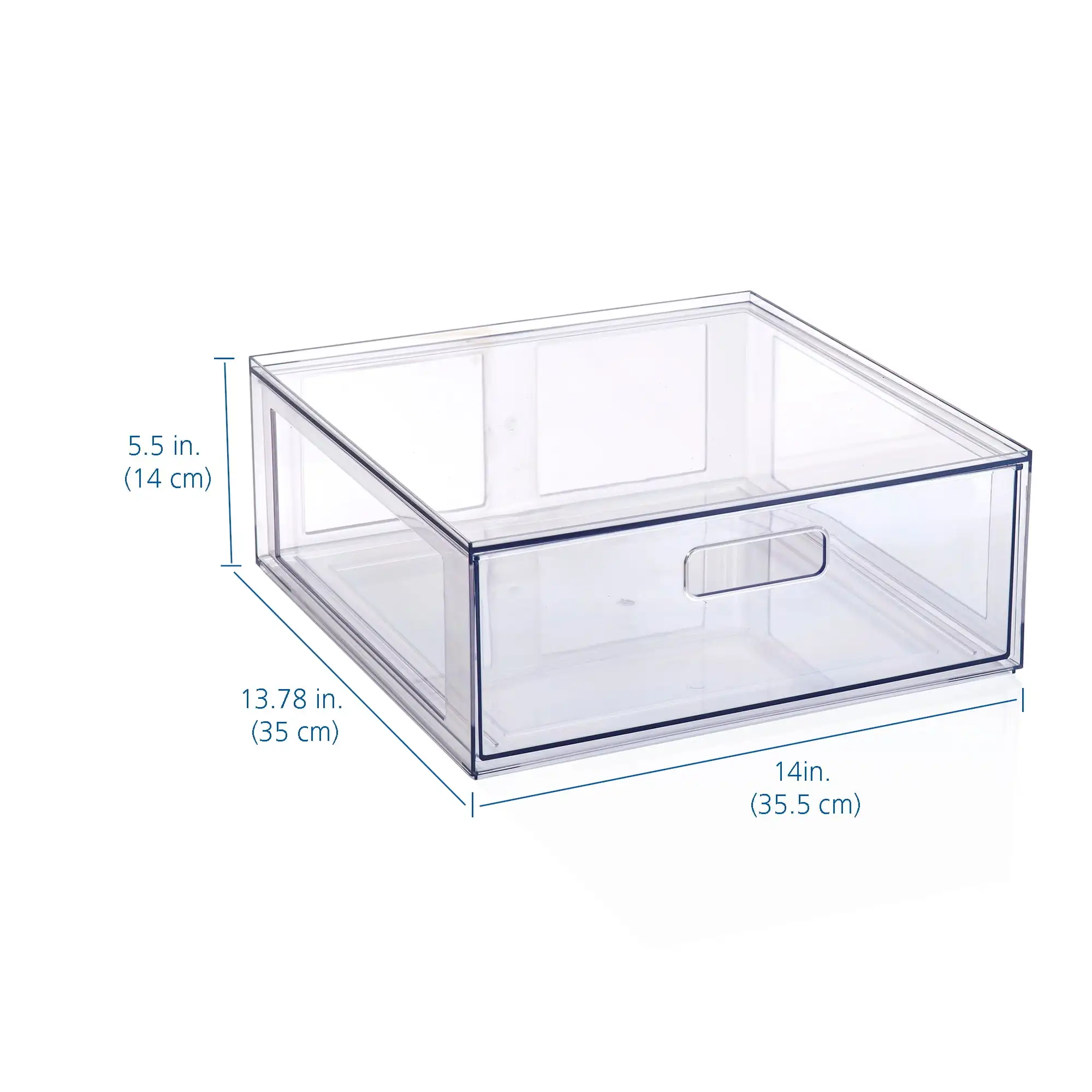 Clear Glossy Plastic Pull Out Closet Drawer Large Size Adult Size Stackable Design Save Space and Well Organized