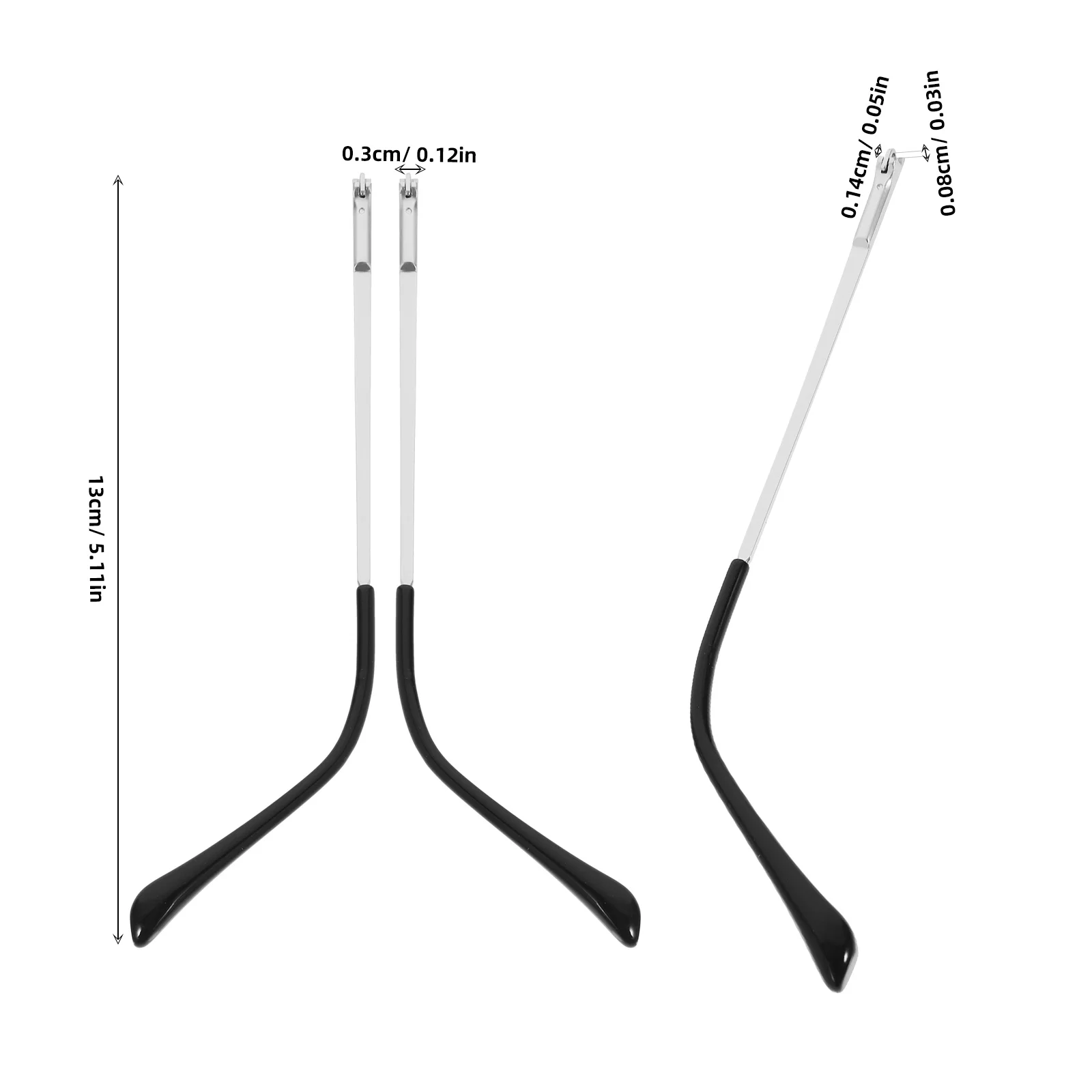 1 زوج العالمي نظارات الذراع استبدال ملابس مريحة المضادة للانزلاق النظارات طقم تصليح نظارات الذراع استبدال #2