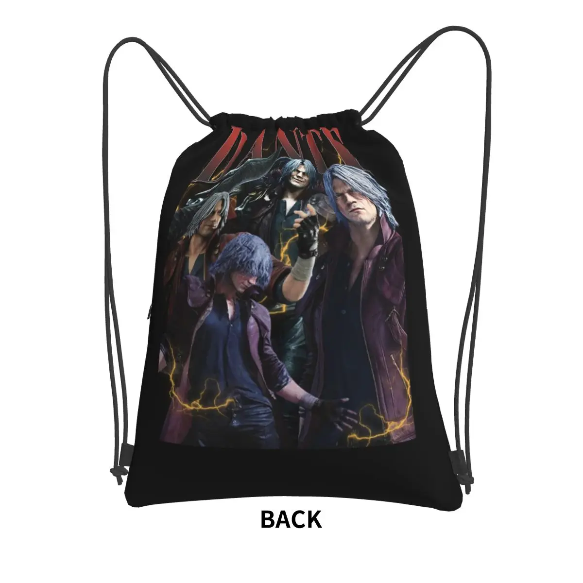 Limited Dante Devil May Cry Backpacks Portable Drawstring Bags Sports Bag Book Bags for Man Woman Students